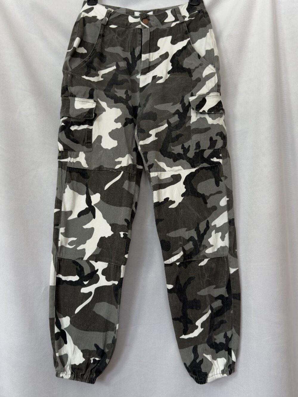 Tanib Camouflage Cargo/Utility Jogger Pants Elastic Ankle Cuff Small